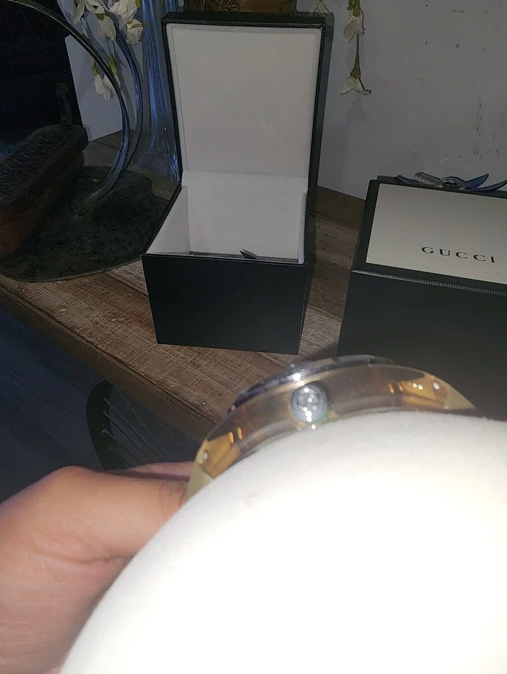 Authentic Gucci Sync YA137108 Rose Gold Green Rubber Strap Swiss Made Watch Box